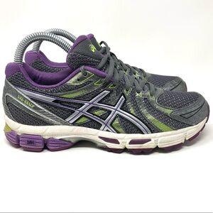 ASICS Gel Exalt Running Shoe Silver Blue Green W 6‎